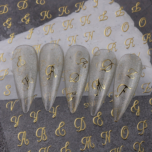 5 Hojas De Pegatinas For Uñas Con Purpurina, Decoración De