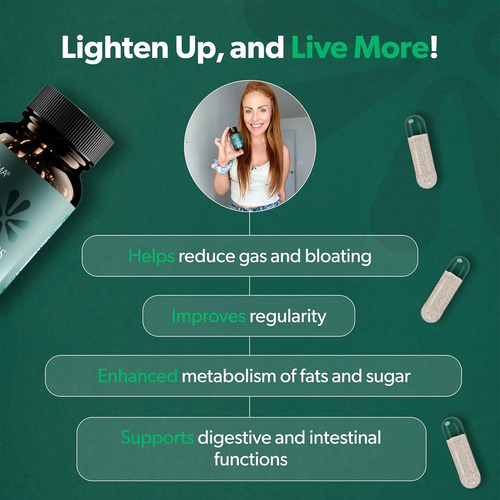 Elfleaf Bioma Probiotics For Weight Management Digestive Health, 3 En 1 Probiotics And Prebiotics/postbiotics, Cápsulas Probióticas Sinbióticas De Liberación Salud Intestinal Multi Enzima 60cápsulas