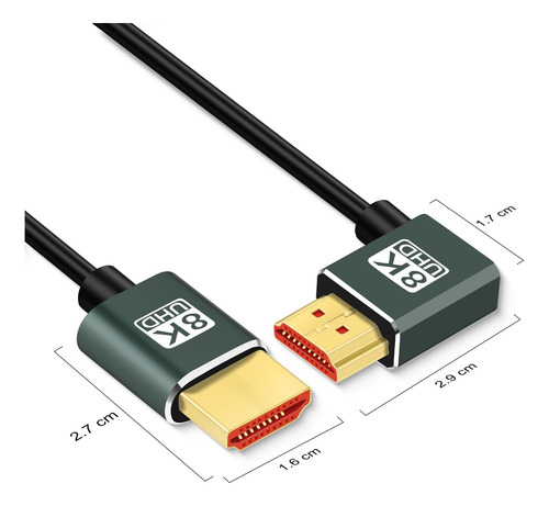 Thsucords Ultra Thin 8k Hdmi 21 Cable De Ángulo Recto De 90