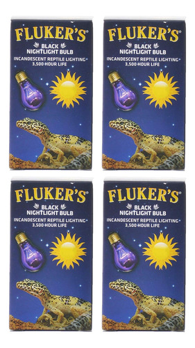 Flukers Bombilla Incandescente Luz Nocturna Negra 75 W 4