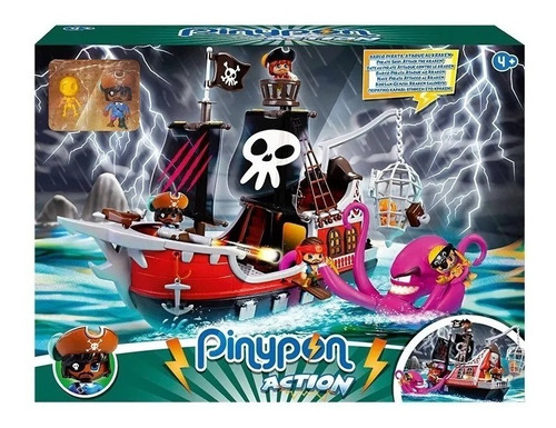 Pinypon Action - Barco Pirata - Ataque Al Kraken - Premium