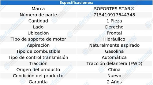 Soporte Motor Frontal Derecho Town & Country V6 4.0l 08-10
