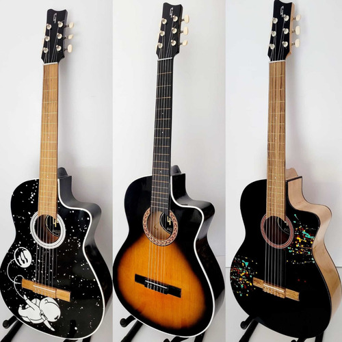 Imagen 2 de 9 de Guitarra Acústica En Cedro+ Forro+método+puá+envíosgratis