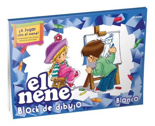 Block De Dibujo El Nene Blanco N°5 X 24 Hojas Blancas