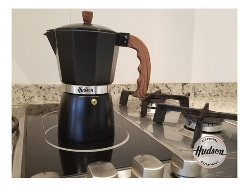 Cafetera Aluminio Esmaltado Negro Tipo Italiana Induccion 6