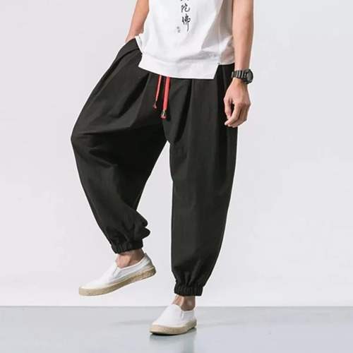 New Pantalones Harem Para Hombre Pantalones Elásticos Hombre