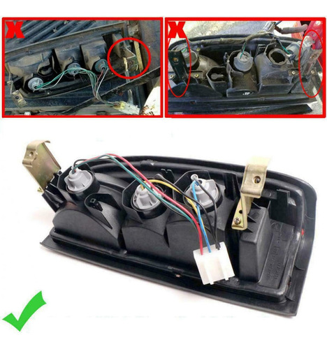 Par De Luces Traseras De Freno Para Nissan Navara D22 D23 P