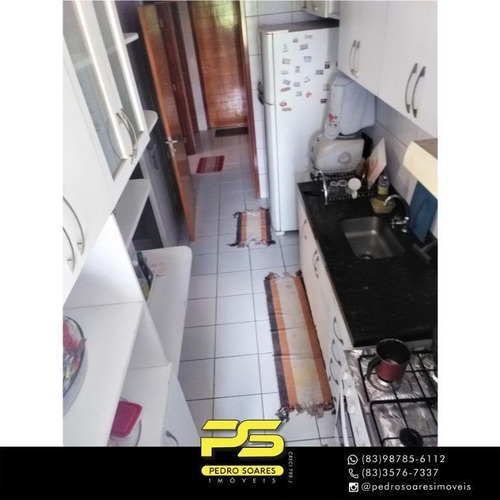 Apartamento Com 3 Dormitórios À Venda, 90 M² Por R$ 355.000 - Cabo Branco - João Pessoa/pb - Ap4446