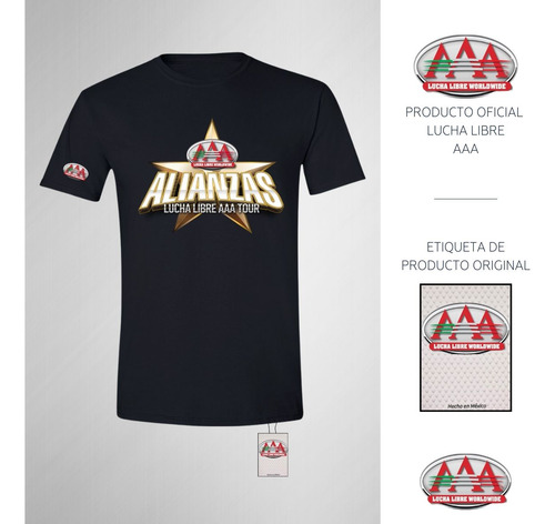 Playera Deportiva Hombre Lucha Libre Aaa Alianzas