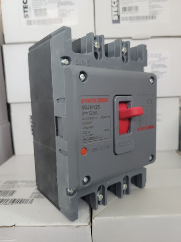 Disjuntor Caixa Moldada Steck Sdjh125 3p 125a