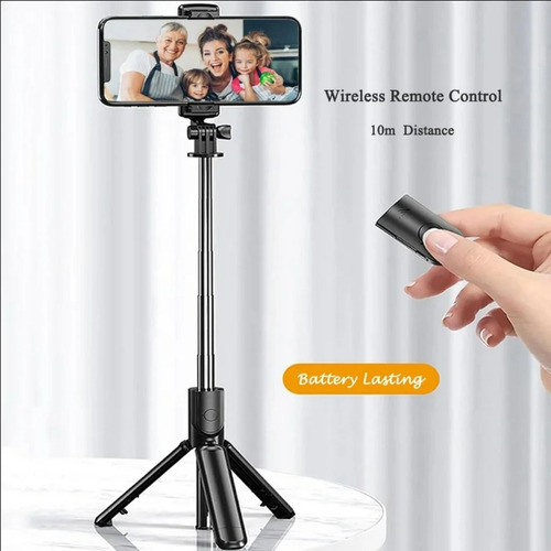 Mini Trípode Y Palo Selfie Con Shutter Bluetooth R1