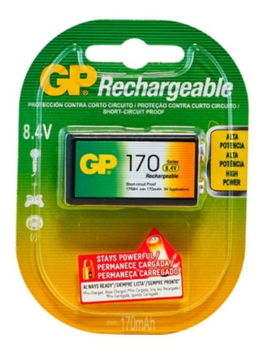 17r8h-u1 - Bateria Gp Recargable Cuadrad 8.4 V