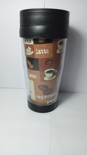 Imagen 4 de 5 de Vaso Térmico Con Tapa A Rosca Para Café Con Doble Pared