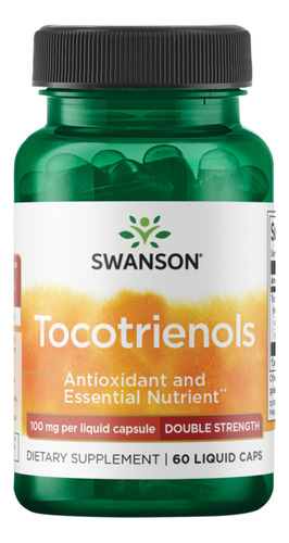 Swanson Suplemento de Tocotrienols Doble potencia 100 Mg por cápsula 60 cápsula sin sabor