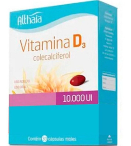 Vitamina D3 10.000 Ui Com 30 Cápsulas