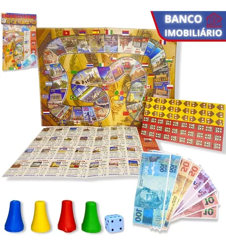 Banco Imobiliario Jogo Tabuleiro Estrategia 4 Jogador Basico