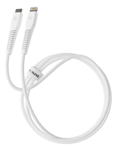 Cable Cargador Sleve Line X Usb Tipo C A Lightning White Color Blanco