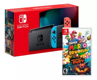 Consola Nintendo Switch Neón + Super Mario 3d World Bowsers