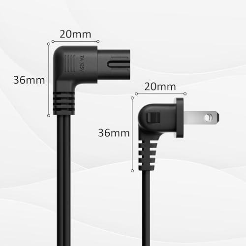 Pack De Cable De Poder De 30 Ft Para Tv - L-shaped 90