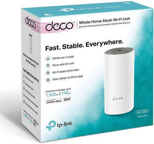 Tp-link, Sistema Wifi Malla Para El Hogar, Deco E4 (1-pack) Color Blanco