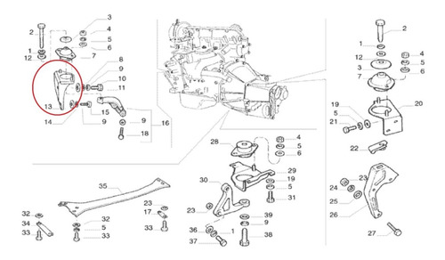 Soporte Motor Chapa L/distribucion Duna/ Uno 1,3 Mpi/ 1.3 Di