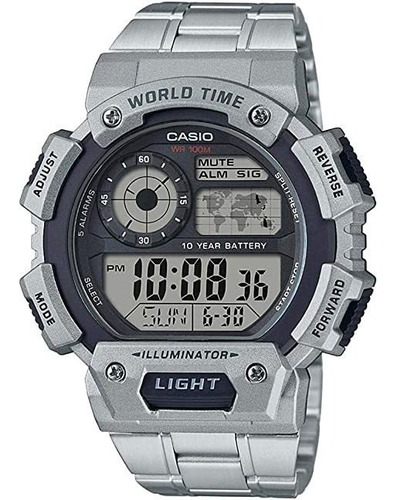 Casio Ae-1400whd-1a Reloj Deportivo Digital De Acero