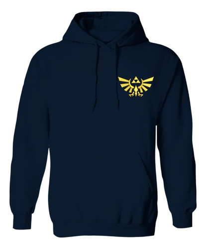 Sudadera Con Gorro Bordado Zelda Logo Video Juego Simbolo