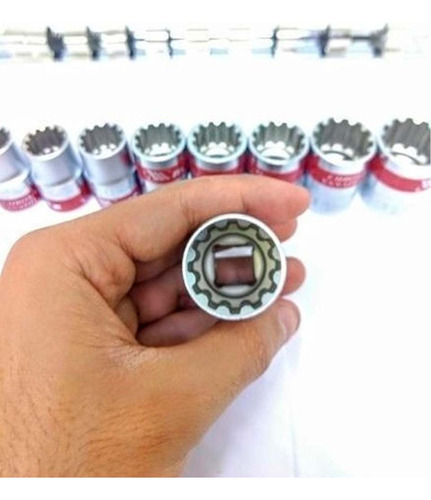 Kit De Soquetes Mtx Spline Encaixe 1/2 10 A 22 Mm 10 Peças