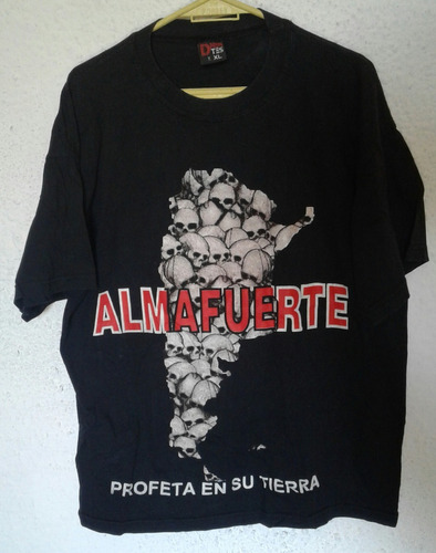 Camiseta Negra Almafuerte Profeta En Su Tierra Talle Xl.