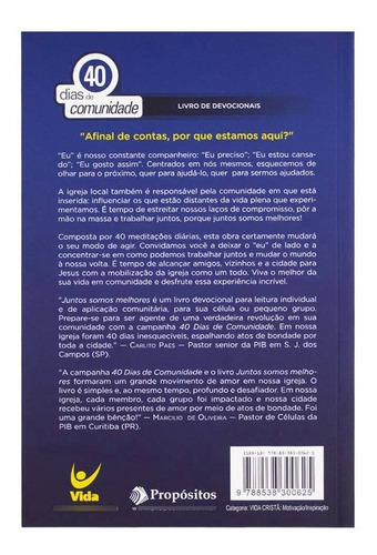 Juntos Somos Melhores | Por Que Estamos Aqui?, De Rick Warren., Vol. N/a. Editora Vida, Capa Mole Em Português, 2011