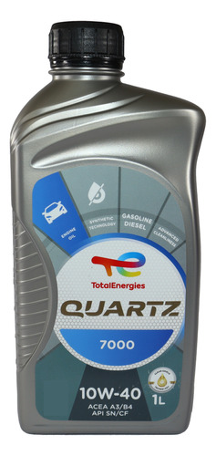 Aceite Total 10w40 Semi Sintetico Quartz 7000 1 L.