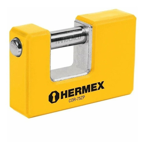 Candado Seguridad Blindado Antipalanca Hermex 75mm 2 Llaves-