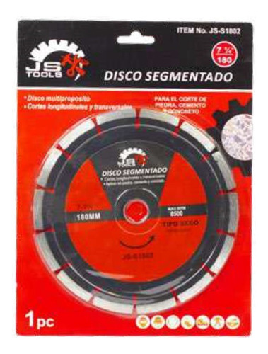  Disco Diamantado Segmentado 7-1/4 Para Piedra Y Concreto