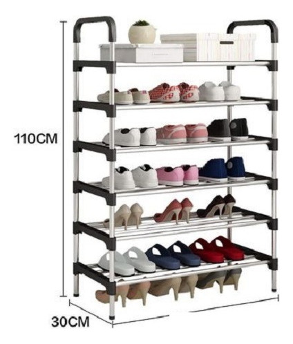 Organizador De Zapatos Apilable De Acero Inoxidable De 6 Cap