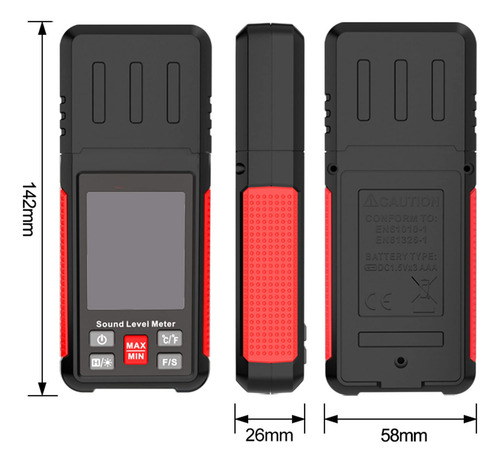 Medidor De Nivel De Sonido Intendvision Ht602a Portátil 30-1