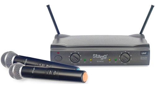 Stagg Suw50mm Microfono Inalambrico Doble Mano Uhf Estuche