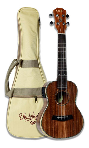 Ukulele Elétrico Seizi Bora-bora Plus Concert Koa C/ Bag