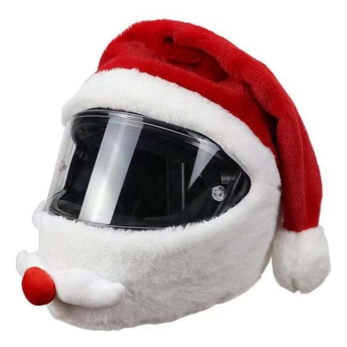 Casco De Motocicleta Sombrero De Navidad Casco Capucha Loco