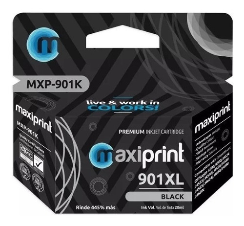 Cartucho Compatible Hp 901 Xl Negro