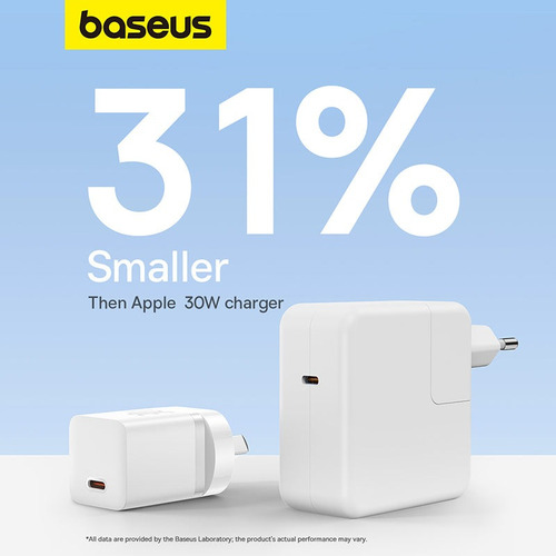 Cargador De Pared Gan5 Mini Usb-c Pd Carga Rapida 30w Baseus Color Cosmic Black
