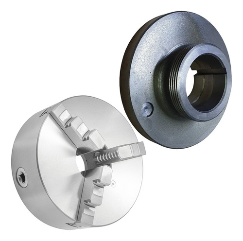 Placa Para Torno Universal 250mm + Flange C/ Rosca 114,17mm