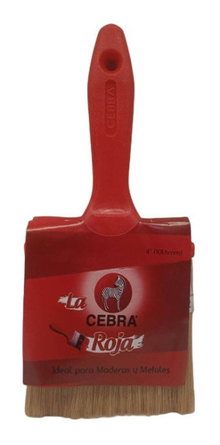 Brochas Marca  Cebra Color Rojo De 4 Pulgadas