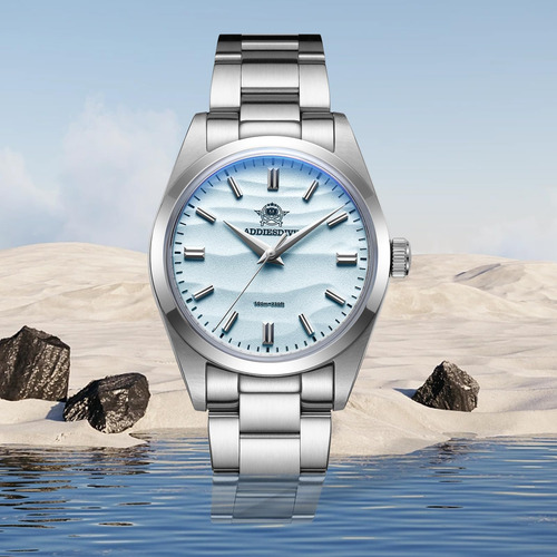 Addiesdive Reloj De Pulsera De Cuarzo Azul De 36 Mm Para Hom