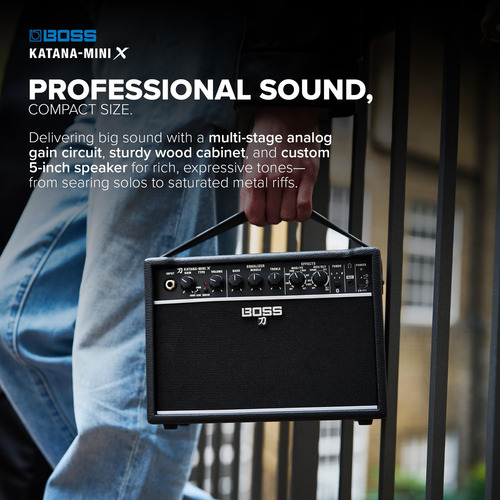 Amplificador De Guitarra Boss Katana-mini X 10w Portátil
