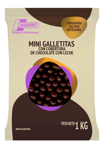 Mini Galletitas Cobertura Choco Leche 1kg Argenfrut Ciudad C