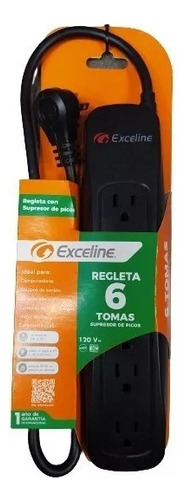 Regleta Supresor Pico Exceline Gmt-6-120308 6tomas 110v