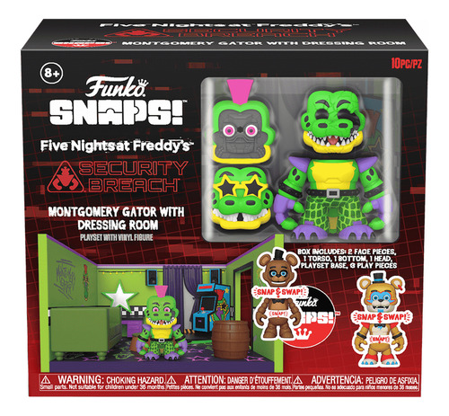 Montgomery Gator Con Vestidor Playset Funko Snaps Fnaf