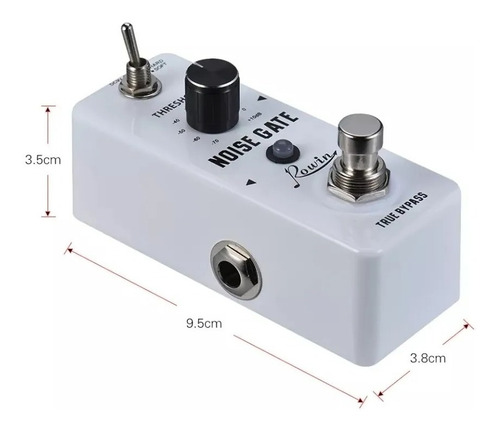 Imagen 2 de 2 de Pedal de efecto Rowin LEF-319 blanco