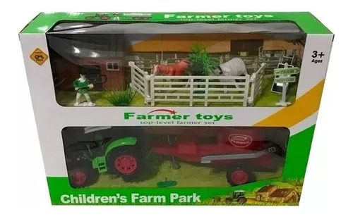 Farmer Toys Set De Granja Con Tractor Y Animales