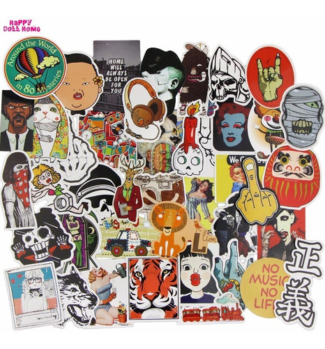 Stickers Pack 30 Unidades 5-7cm Para Laptop Cuaderno Moto *
